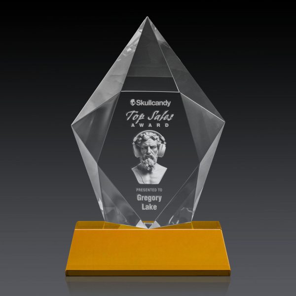 Devron Award on Base (3D) - Optical/Amber 10¾"