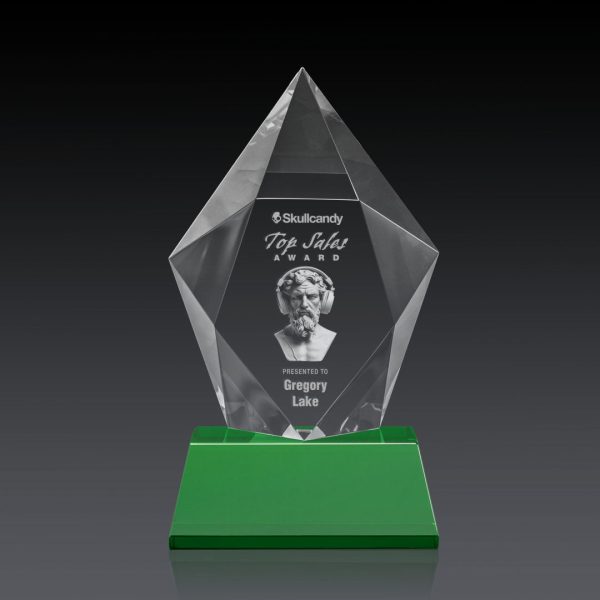 Devron Award on Base (3D) - Optical/Green 8¾"