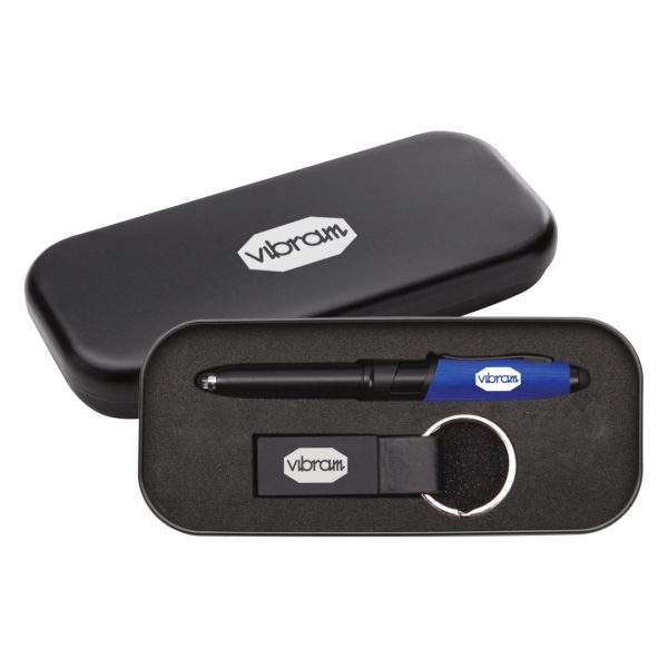 Nano Pen/Stylus/Keyring Gift Set - Blue - Image 3