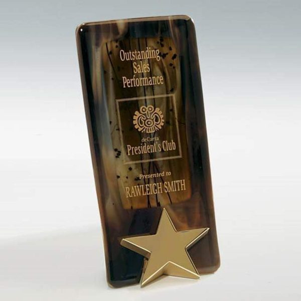 Bright Star Award - Brown/Gold 10"