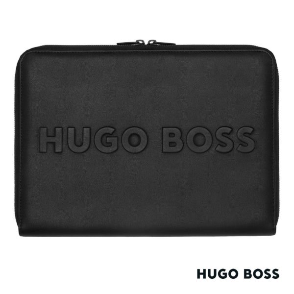 Hugo Boss® Label A4 Conference Zip Folder - Black - Image 3