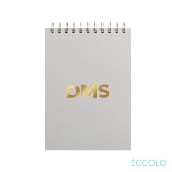 Eccolo® Disco Steno Pad w/Top Wire - 6"x8" Grey