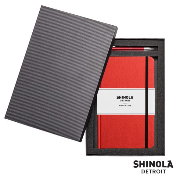 Shinola® HardCover Journal/Clicker Pen - (M) Ablaze - Image 4