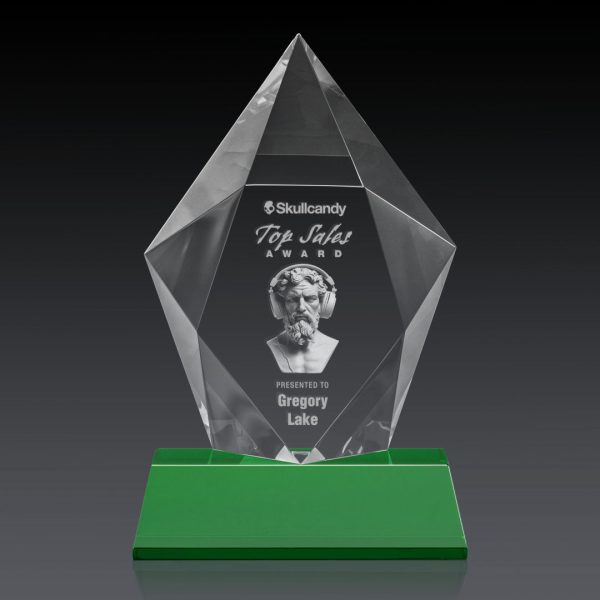 Devron Award on Base (3D) - Optical/Green 10¾"