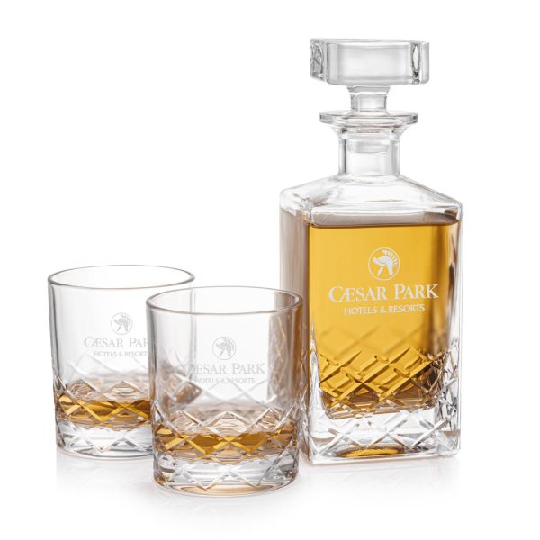 Brentwood Decanter & 2 On-the-Rocks