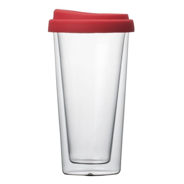 WGG! Borosilicate™  Doppio Coffee Mug - 13½ oz Red - Image 2