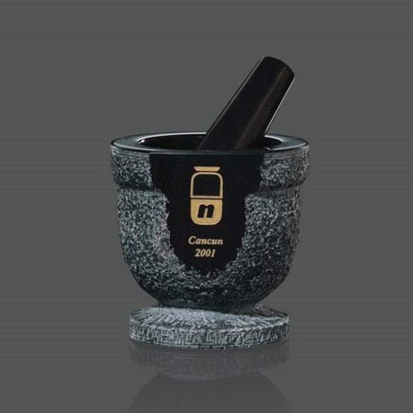 Pestle & Mortar - Black Marble