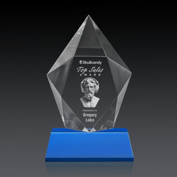 Devron Award on Base (3D) - Optical/Sky Blue 9¾"