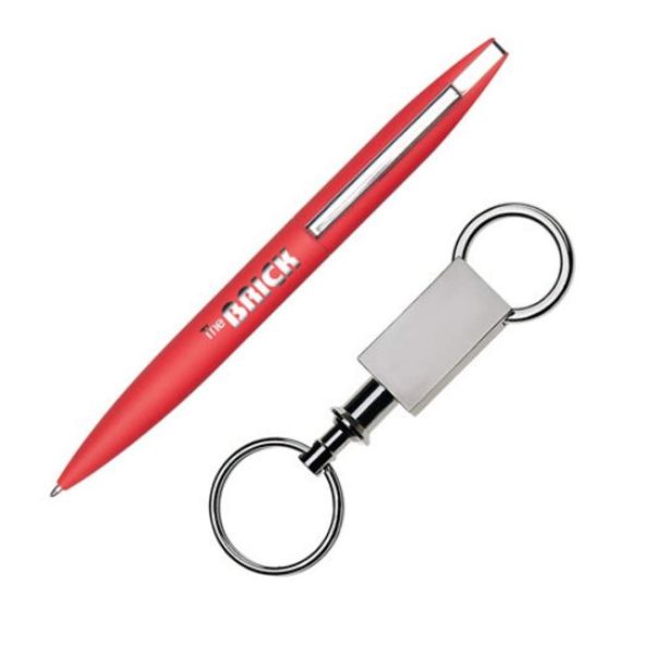 London Pen/Keyring Gift Set - Red - Image 3