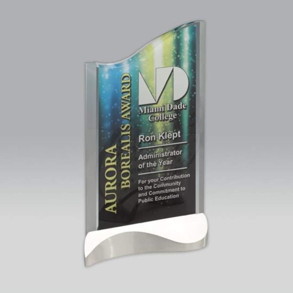 Tidal Award - Acrylic/Pewter 10½"