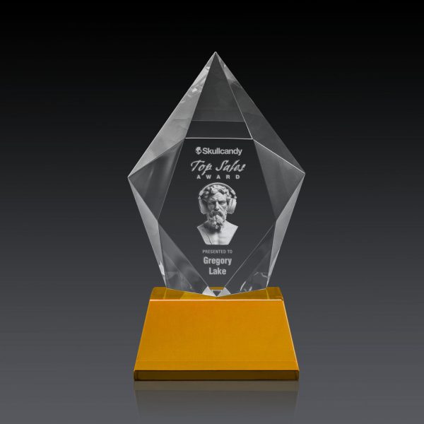 Devron Award on Base (3D) - Optical/Amber 7¾"