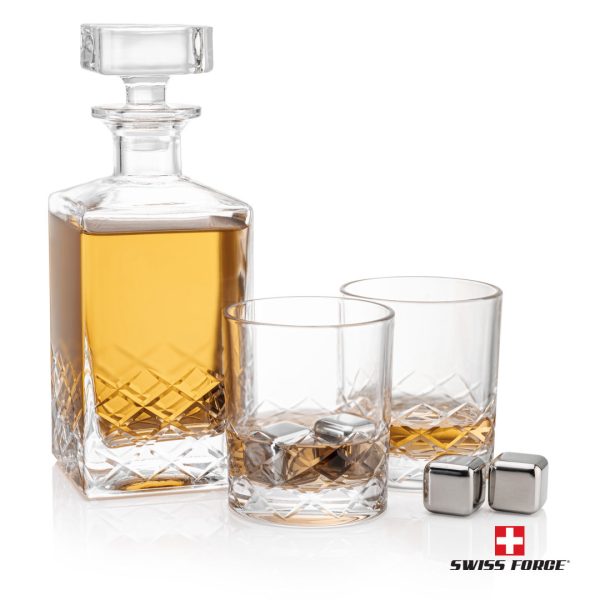 Brentwood 3pc Decanter Set & S/S Ice Cubes - Image 2