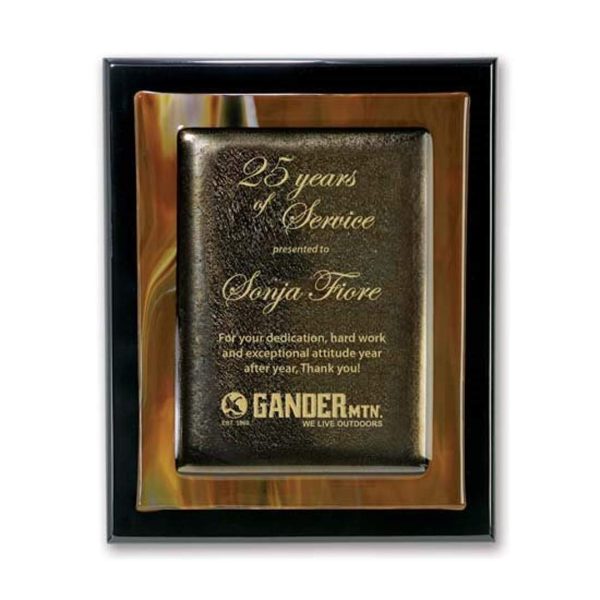 Metallic Fusion Plaque - Brown/Ebony 9"x12"