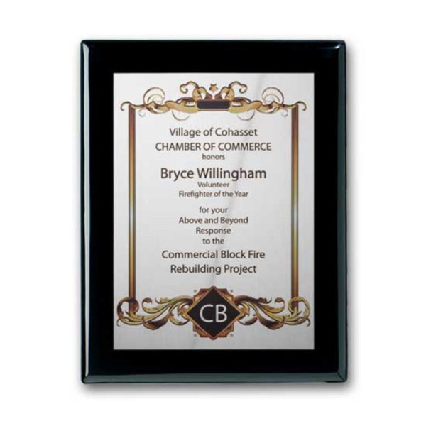 SpectraPrint Plaque - Ebony/Alum 9"x12"