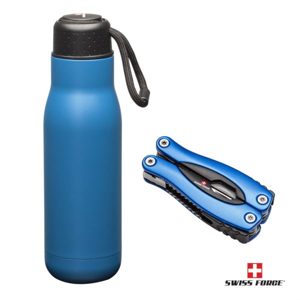 Swiss Force® Bonam Bottle & Multi-Tool Gift Set - Blue - Image 2