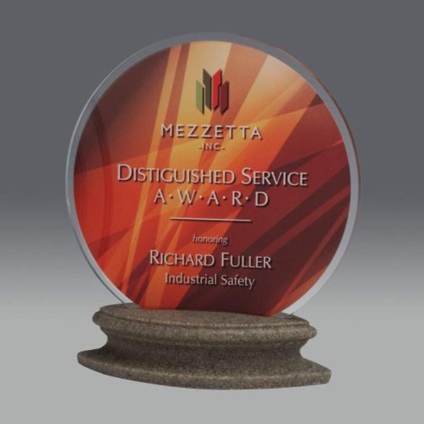 Tribute Award - Acrylic/Moonstone 5½" Diam