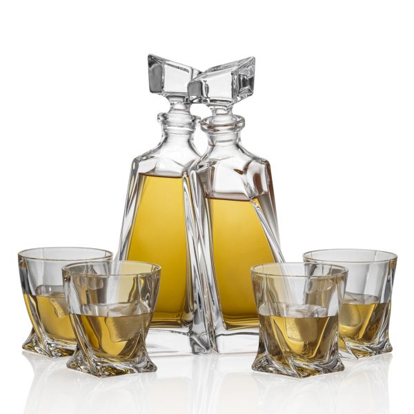 Bonham Twin Decanters & 4 On-the-Rocks - Image 2