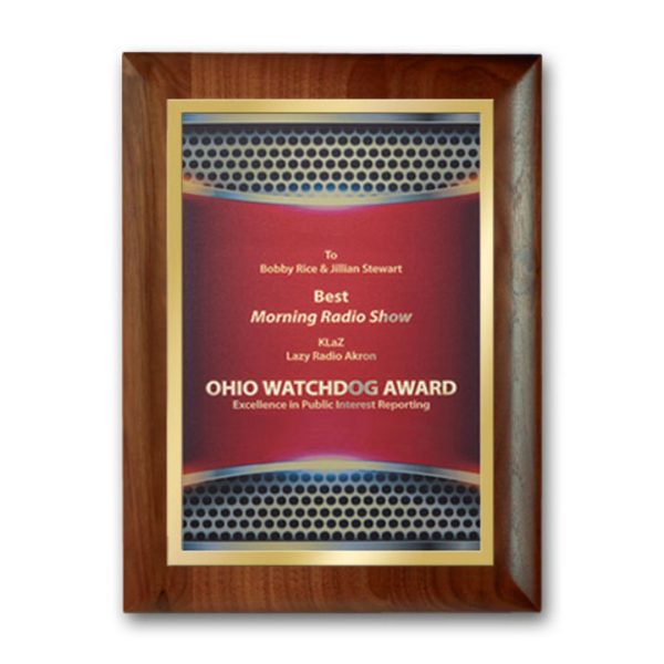 SpectraPrint Plaque - Rolled Edge Walnut/Brass 9"x12"